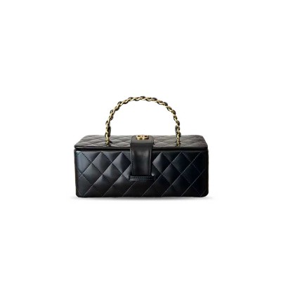 CHANEL BLACK QUILTED LEATHER VANITY A2226 (22*10*8.5cm)